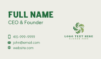 Natural Vegan Leaf Business Card Design