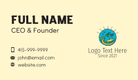 Tropical Vacation Island  Business Card Design