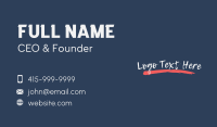 Handwritten Brush Wordmark Business Card