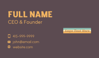 Retro Banner Wordmark Business Card