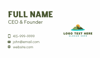 Mountain Island Sunset Business Card Design