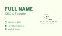 Elegant Leaf Letter Q  Business Card
