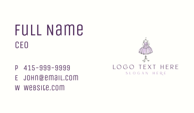 Fashion Mannequin Dress Business Card