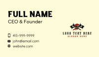 Pirate Flag Sword Business Card Design