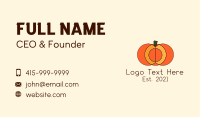 Geometric Pumpkin Vegetable Business Card