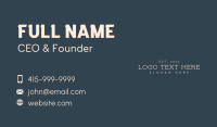 Generic Company Wordmark Business Card