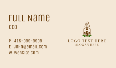 Organic Cafe House Business Card