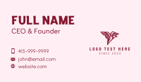 Flying Red Eagle Business Card