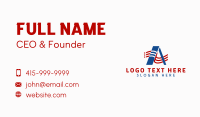 Flag America Letter A Business Card