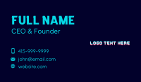 Glitch Gaming Wordmark Business Card Design