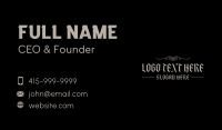 Calligraphy Business Card example 1