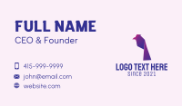 Purple Bird Origami  Business Card Design