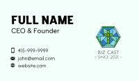 Religious Cross Stained Glass Business Card