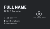 Classic Circle Letter X Business Card