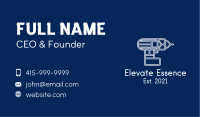 White Electric Drill Business Card