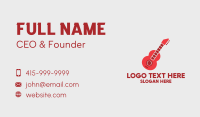Red Guitar Player Business Card