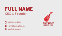 Red Guitar Player Business Card