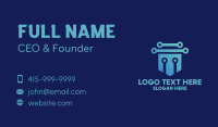 Blue Electrical Shield  Business Card Design