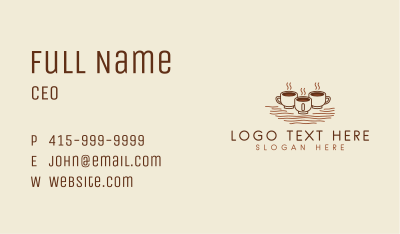 Hot Coffee Cups Business Card