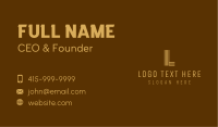 Modern Business Lettermark Business Card