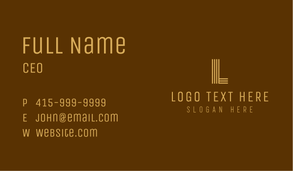 Modern Business Lettermark Business Card Design