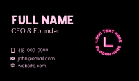 Light Business Card example 3