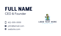 Spray Cleaner Janitor Business Card Design