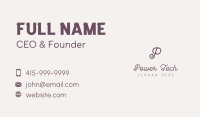 Lifestyle Styling Letter Business Card