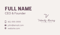 Lifestyle Styling Letter Business Card