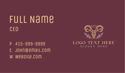 Floral Female Uterus Business Card Image Preview