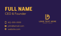 Golden Horse Letter D Business Card