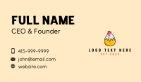 Chicken Egg Mascot Business Card