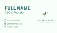 Green Ballet Dancer Business Card