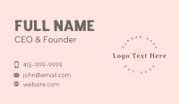 Floral Feminine Boutique Business Card Design