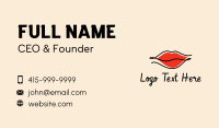 Red Lips Cosmetics  Business Card Design