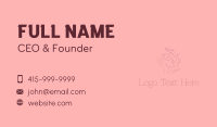 Minimalist Floral Woman Face Business Card