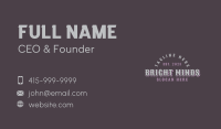 Western Brand Wordmark Business Card