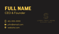 Yellow Modern Letter S Business Card