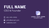 3D Purple Cube Business Card