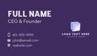 3D Purple Cube Business Card