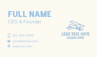 Blue Monoline Biplane Business Card Design