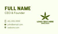 Cannabis Leaf Business Card example 1