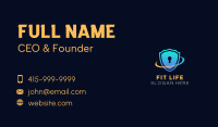 Shield Keyhole Guard Business Card Design