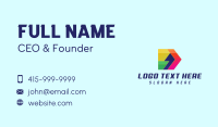 Colorful Comma Arrow Business Card