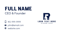 Blue House Letter R Business Card