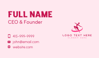 Female Gymnast Ribbon Business Card Design