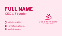 Female Gymnast Ribbon Business Card