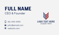 America Politics Flag Arrow  Business Card Design