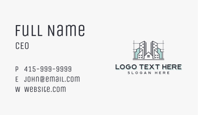 Architecture Building Business Card Image Preview