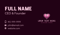 Love Heart Lace Business Card Design